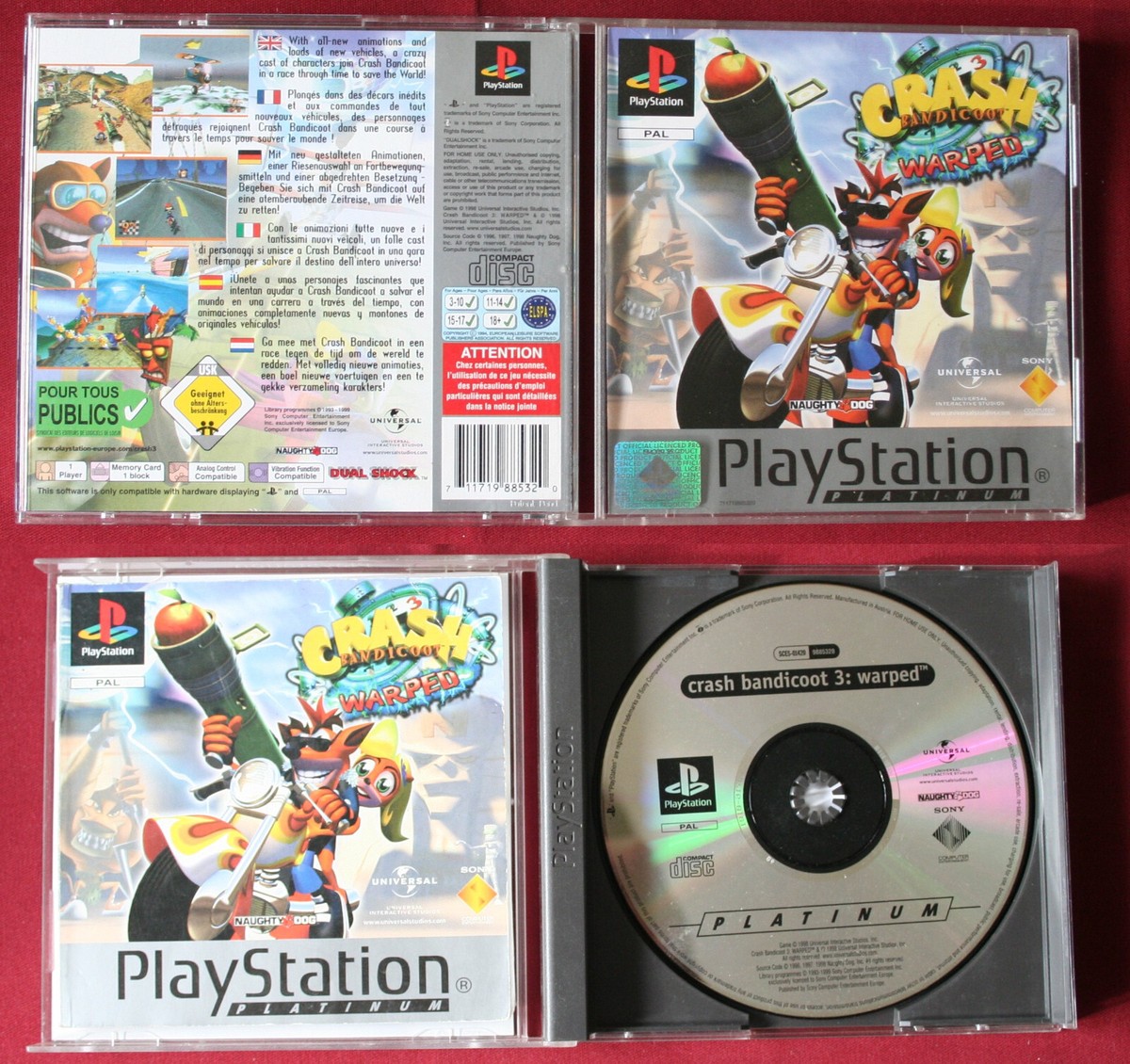 CRASH BANDICOOT SONY PlayStation 1 PS1 Platinum Version EUR 33,49 - DE