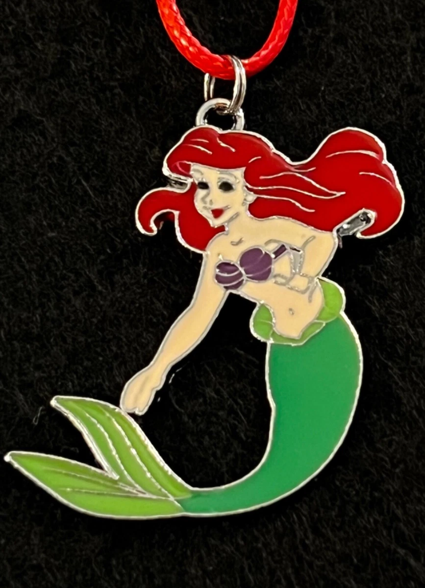 Disney The Little Mermaid Girls' Sterling Silver Ariel Pendant Necklace,  16