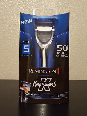 Remington King of Shaves Razor 5 Blade Men's Razor w/ 3 Cartridges | eBay