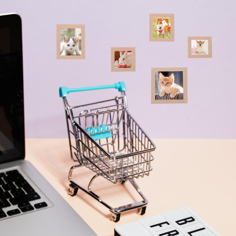 5 Count Mini Furniture DIY Miniature House Kit Micro Photo Frame Solid