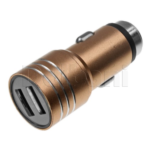 Dual Car Adapter Gold 1.5Ampfor Universal Devices - Picture 3 of 3