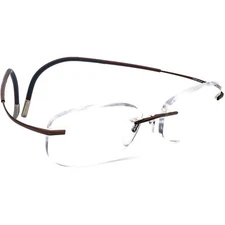 Silhouette Eyeglasses 7581 40 6062 Titan Brown Rimless Frame Austria 50[]17 140