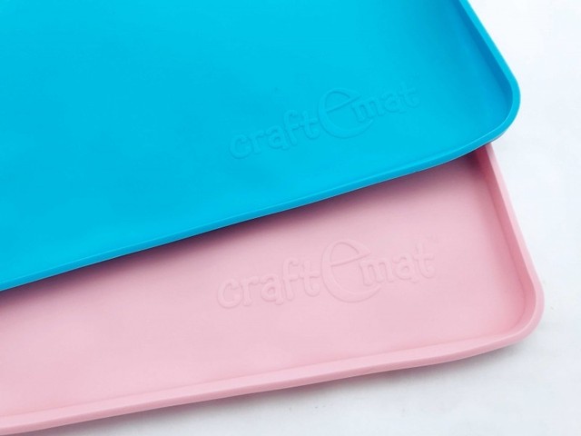 Silicone Craft Mat CraftEmat (Blue or Pink) WITH RAISED EDGES!!! | eBay