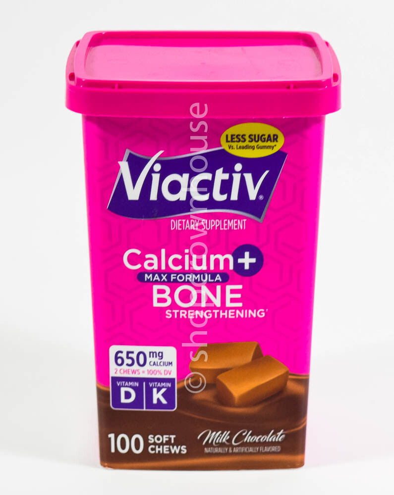VIACTIV 650mg CALCIUM+BONE strength Vitamin D K 100 Chocolate SOFT CHEW 05/2025