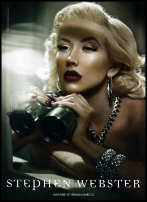 Stephen Webster fine jewelry print ad 2008 Christina Aguilera