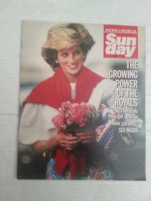 SUNDAY MAGAZINE (News of the World) 11 May 1986 Princess Diana etc