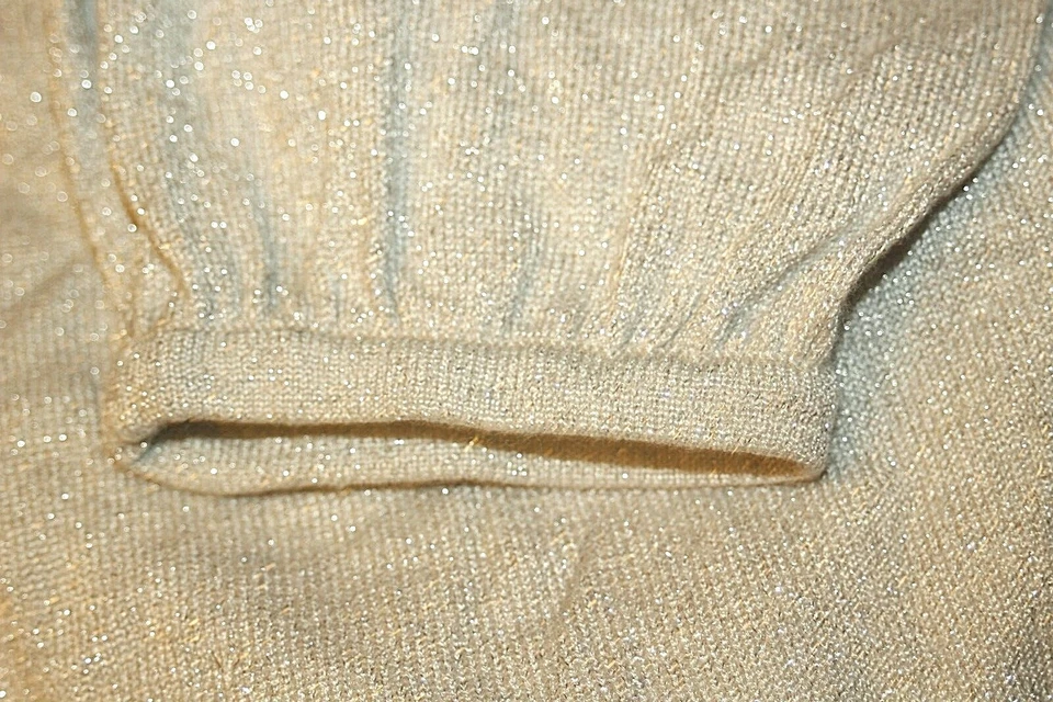 Suéter STUDIO Y Tejido Gris Brillante Plateado Ligero Elastizado Talla L *En muy buen estado+++ Foto 3 de 4