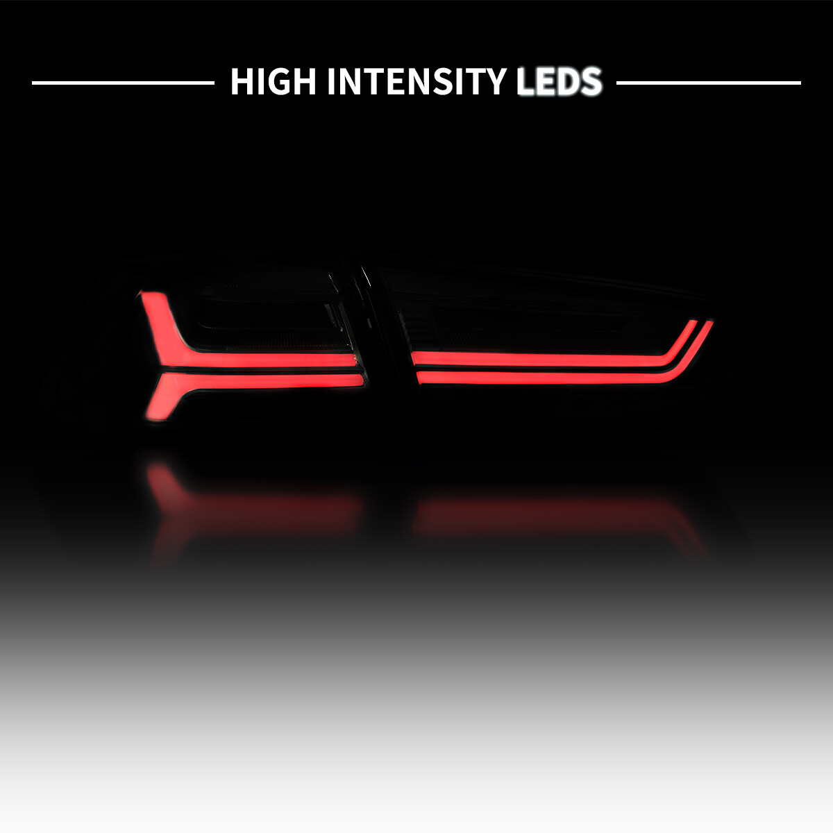 Black Smoked Tail Lights For 2008-2017 Mitsubishi Lancer & EVO X - Direct Replacement Pair (DOT Compliant)