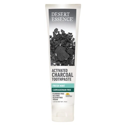 Activated Charcoal Carragenan Free Toothpaste 6.25 Oz By Desert Essence