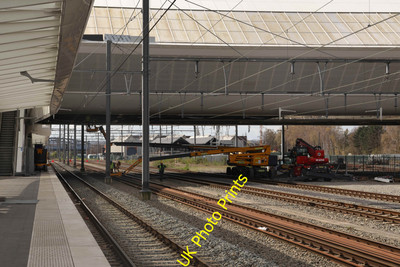 Photo SNCB Belgian Railway 6x4 Station Modernisation Works at Mons March 2023