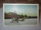 1900's Postcard Winter Sports Lake Harmony Carbon County Pa Prop Plane on Ice — photo 1