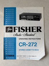 Fisher CR-272 AM/FM Stereo Cassette Deck Oper...