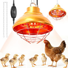 Chicken Heat Lamp 350W Chicken Coop Heater Carbon Fiber Bulb Two-Temperature