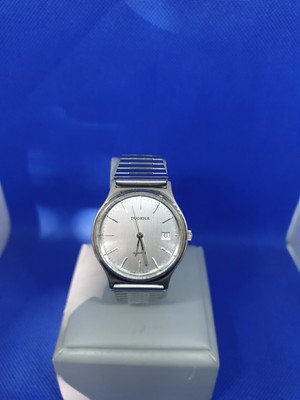 Dugena Quartz Armbanduhr Vintage Edelstahl 816166 108 Datum Top Running 
