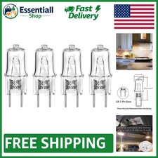 Energy-Efficient 50W Halogen Microwave Light Bulbs - G8 Base, 500 Lumens, 4-Pack