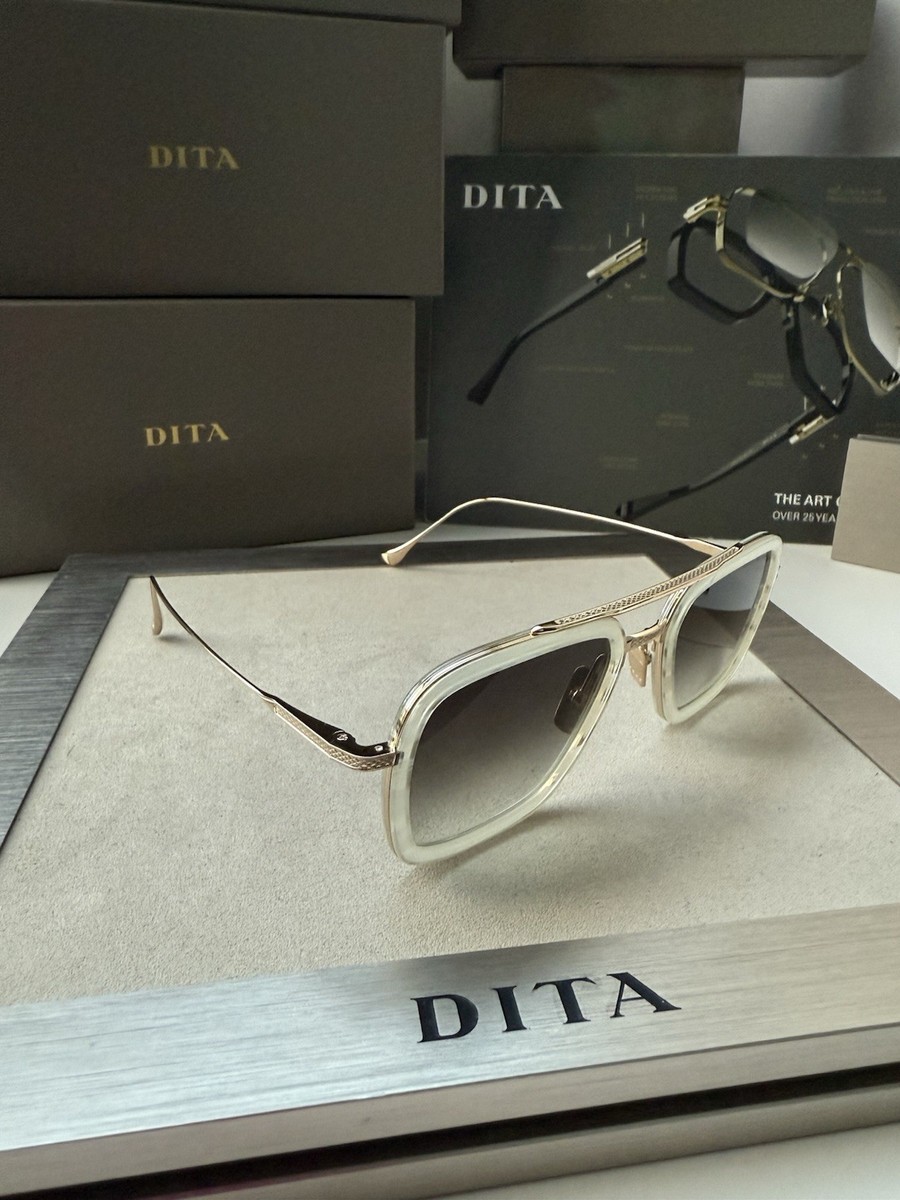 DITA FLIGHT 006 7806 V White Swirl White Gold Grey Gradient