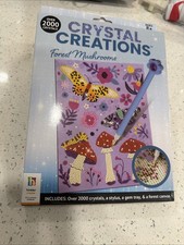 Hinkler Crystal Creations Diamond Art Kit Forest Mushrooms 2000 Gems NEW