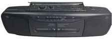 GE 3-5636A Boombox AM/FM Dual Cassette Stereo Radio 20" Long EVERYTHING WORKS