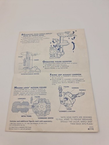 Vintage Coleco Starcom Starbase Command Instructions And Small Catalogue - Foto 3 di 6