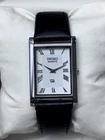 Vintage Refurbished Seiko Slim Tank White Quartz Japan Men's Wrist Watch