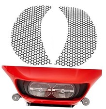  Fairing Mesh Grill Side Vent Screen for Harley Road Glide Custom Style-Black