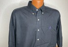 Men's Polo by Ralph Lauren L/S Button Front Shirt Large L _ Classic Fit Black