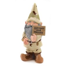 "Support Our Troops" Gnome Garden Figurine