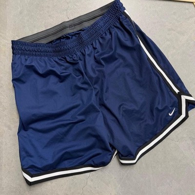 2000s Men's Nike Basketball Baggy Navy Black Athletic Training Shorts Sized XXL