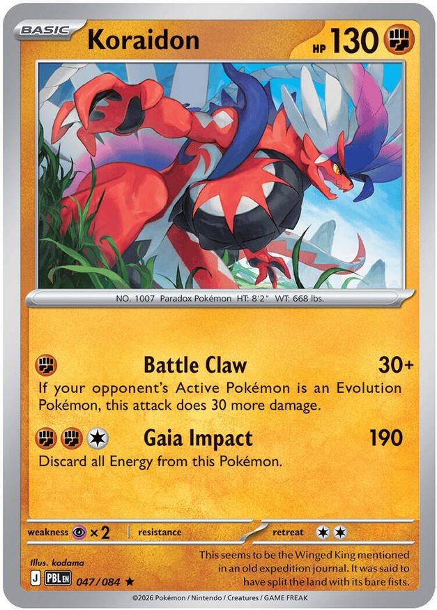 Pokemon Koraidon (47/129) Pitch Black NM REVERSE HOLO