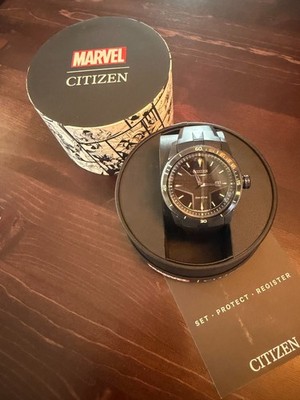 Citizen Eco Drive MARVEL BLACK PANTHER Wristwatch Complete with box