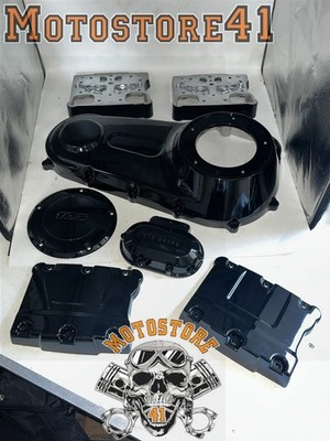 Harley Primärdeckel Coversatz Twincam Softail bis BJ 2017 neu gepulvert schwarz