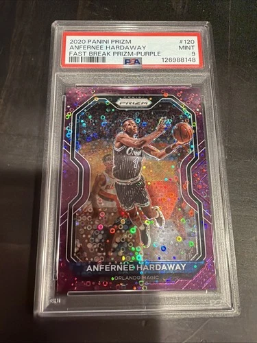 Anfernee Hardaway 2020-21 Panini Prizm Fast Break Purple #120 /75 PSA 9