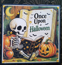 Handmade Scrapbook Junk Journal Folio Album 6.25"x6.25" HALLOWEEN Theme