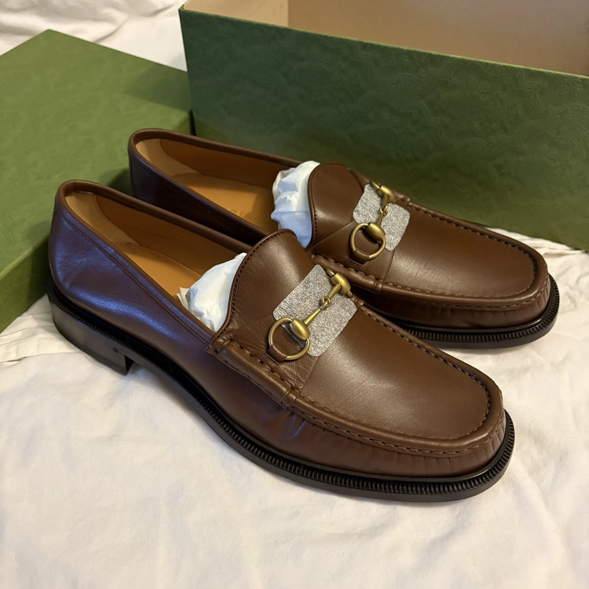 Gucci M Moccasin Leather Upper Casual Shoes for Men for sale | eBay