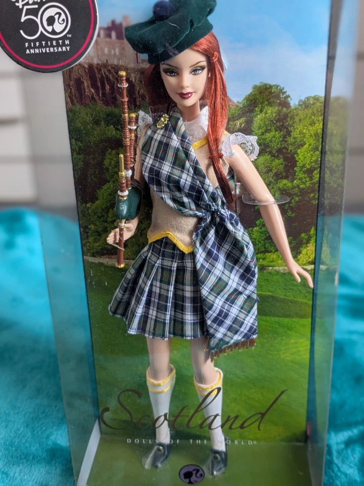 2008 Pink Label куклы мира коллекции Шотландии Барби N4973 новый в коробке NRFB - Изображение 3 из 4