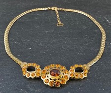 CHRISTIAN DIOR Collier, farbige Strasssteine,...