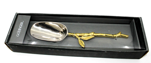 Godinger Leaf Design Ice Scoop 2 Tone 8.25"in #9480 - 第 1/7 張圖片