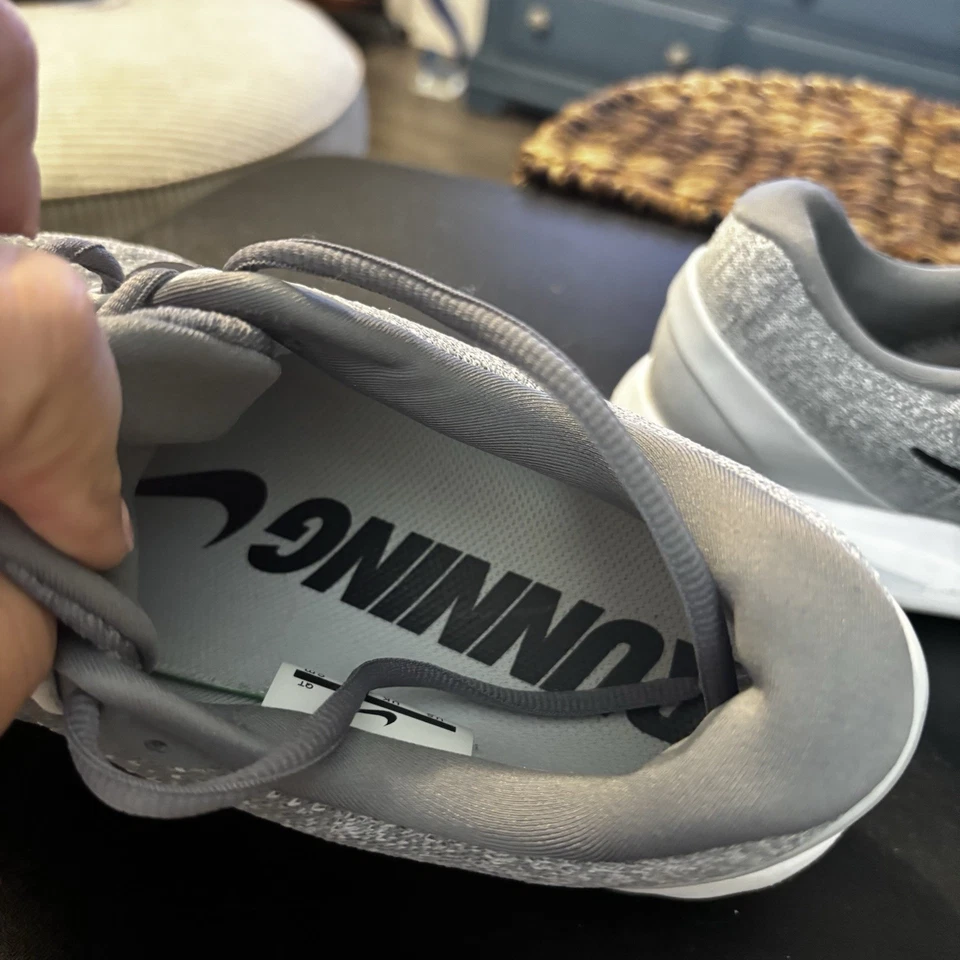 Mujer Nike LunarGlide 9 Blanco Gris Zapatos para Correr Talla Foto 4 de 4