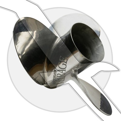 Mercury Marine 15 Pitch LH Mirage Stainless Steel Prop 48-19841A41 8M0151301