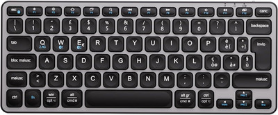 Kompakte kabellose Tastatur Bluetooth 2.4G IT QWERTY Wiederaufladbar USB-C Computer