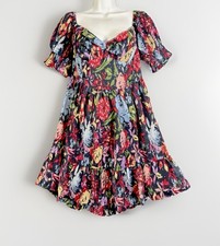 Urban Outfitters UO Women's Dress Mini Peasant Ruffle Puff Sleeve Size Large L