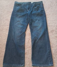 TK Axel Jeans Men's Size 40x32 (Actual 40x30.5) Western Slim Boot Cut Whisker