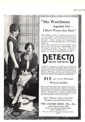 Detecto Weight Scale Jacobs Bros Co New York NY Health Diet 1926 Mag Print Ad
