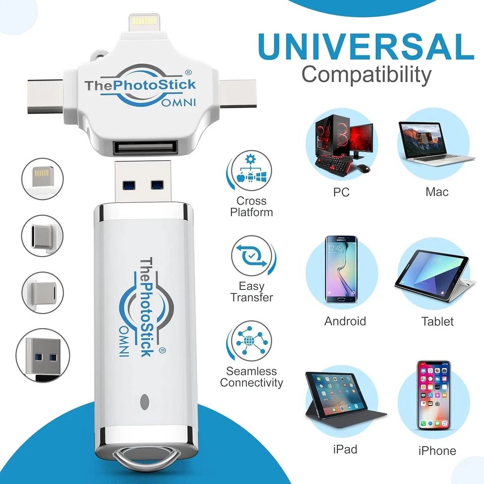 ThePhotoStick® Omni 64GB USB Flash Drive & Memory Stick – Photo & Video...  - Image 4 of 4