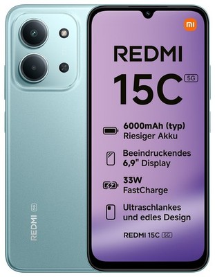 Xiaomi Redmi 15C 128 GB 5G Smartphone 17,5 cm (6.9 Zoll) 2,4 GHz 50 MP Dual