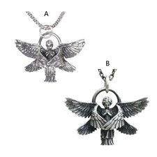 Classic Angel Pendant Necklace Handmade Seraphim Pray Pendant Long Chain Neck