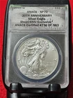 2016-W  American Silver Eagle ASE Dollar ANACS SP 70  30TH ANNIVERSARY  #T3176