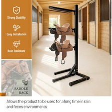 Saddle Rack Stand 3 Tier Portable Heavy Duty Horse Pad Storage Stable  Sturdy