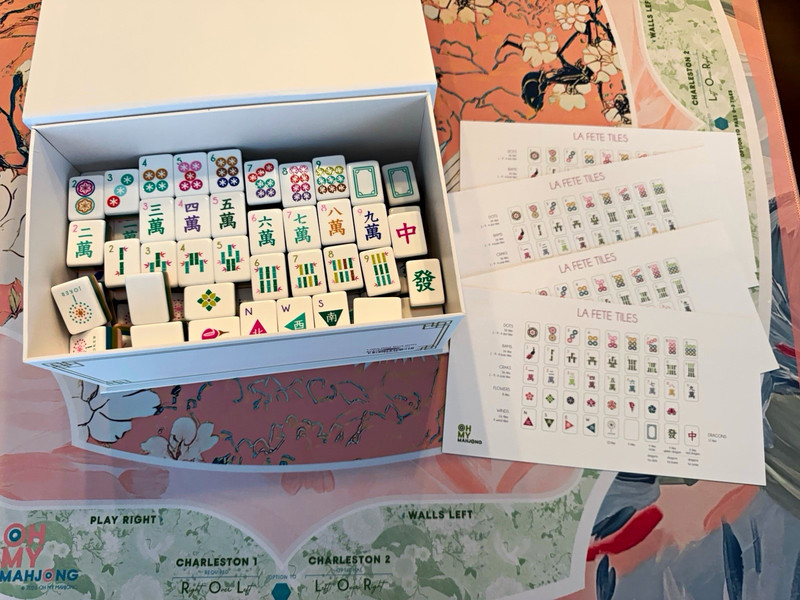 Authentic Oh My Mahjong OMM La Fete Mahjong Tiles in box