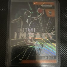 Panini 2021-22 Prizm Instant Impact Orange Wave Jalen Green #16/75 Ignite